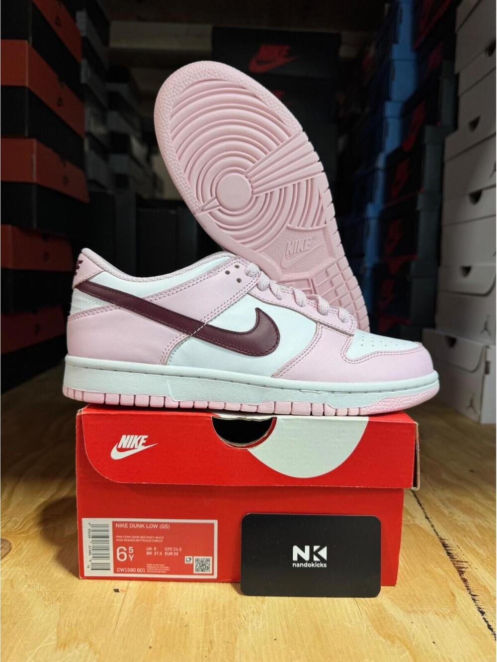 GS Nike Dunk Low 'Pink Foam' GRADE SCHOOL SZ 6.5Y